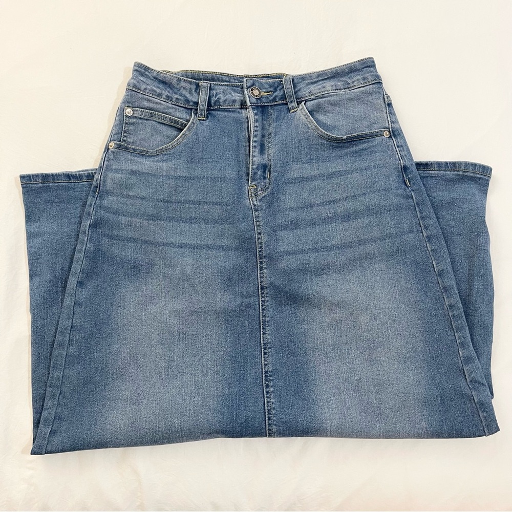 denim maxi skirt